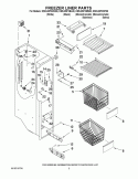 FREEZER LINER PARTS Diagram and Parts List for KSRJ25FXMT00  KitchenAid Refrigerator
