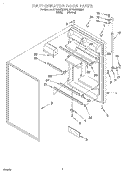 REFRIGERATOR DOOR Diagram and Parts List for RT18AKXEN00  Roper Refrigerator