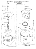 AGITATOR, BASKET AND TUB Diagram and Parts List for 8LSC8245EG0  Whirlpool Washer