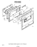 DOOR Diagram and Parts List for KEBI100SBL0  KitchenAid Wall Oven
