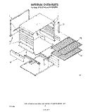 INTERNAL OVEN Diagram and Parts List for SF3020ERW2  Whirlpool Range