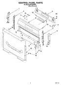 CONTROL PANEL PARTS Diagram and Parts List for GS445LEMS0  Whirlpool Range
