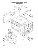 CABINET AND STIRRER Diagram and Parts List for RM288PXS0  Whirlpool Microwave Oven Combo