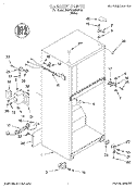 CABINET Diagram and Parts List for 3XARG468GF00  Whirlpool Refrigerator