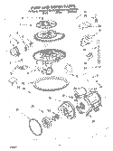 PUMP AND MOTOR Diagram and Parts List for GU2300XTKQ0  Whirlpool Dishwasher