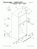 CABINET PARTS Diagram and Parts List for K2TREFFWBL00  KitchenAid Refrigerator