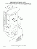 REFRIGERATOR LINER PARTS Diagram and Parts List for KSCS23FVMK02  KitchenAid Refrigerator