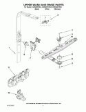UPPER WASH AND RINSE PARTS Diagram and Parts List for KUDS40CVWH3  KitchenAid Dishwasher