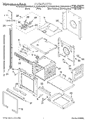 OVEN, LITERATURE Diagram and Parts List for KEBS208DBS10  KitchenAid Wall Oven