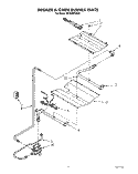 BROILER AND OVEN BURNER Diagram and Parts List for SF386PEWW4  Whirlpool Range