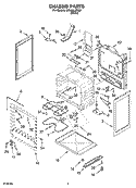 CHASSIS PARTS Diagram and Parts List for GR438LXRQ0  Whirlpool Range