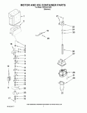 MOTOR AND ICE CONTAINER PARTS Diagram and Parts List for ED2KHAXVS02  Whirlpool Refrigerator