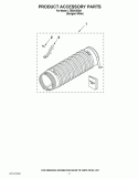 PRODUCT ACCESSORY PARTS Diagram and Parts List for LTE5243DQA  Whirlpool Washer Dryer Combo