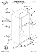 CABINET PARTS Diagram and Parts List for ET8WTEXKT03  Whirlpool Refrigerator