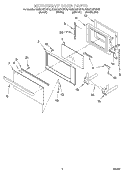 MICROWAVE DOOR, OPTIONAL Diagram and Parts List for KBMC147HBL0  KitchenAid Microwave Oven Combo