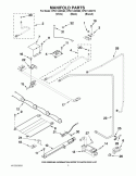 MANIFOLD PARTS Diagram and Parts List for WFG114SWB0  Whirlpool Range