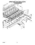UPPER RACK AND TRACK Diagram and Parts List for KUDA23HYWH1  KitchenAid Dishwasher