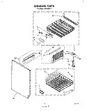 DISHRACK Diagram and Parts List for SHU99041  Whirlpool Dishwasher