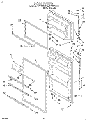 DOOR Diagram and Parts List for RT17DKXBL00  Roper Refrigerator