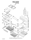 SHELF PARTS Diagram and Parts List for IX5HHEXWS09  Whirlpool Refrigerator