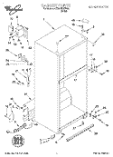 CABINET Diagram and Parts List for 4ET20NKXFW02  Whirlpool Refrigerator