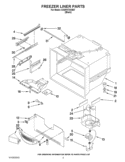 FREEZER LINER PARTS Diagram and Parts List for GX5FHTXVB07  Whirlpool Refrigerator