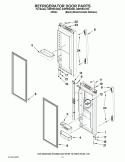REFRIGERATOR DOOR PARTS Diagram and Parts List for GI6FDRXXB03  Whirlpool Refrigerator