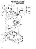 MACHINE BASE PARTS Diagram and Parts List for LSQ9010PW5  Whirlpool Washer