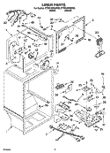 LINER PARTS Diagram and Parts List for KTRP19KRBT00  Whirlpool Refrigerator