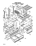 SHELF, LIT/OPTIONAL Diagram and Parts List for KTRS22KAAL00  KitchenAid Refrigerator