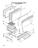 DOOR AND BROILER Diagram and Parts List for SF3000EYN0  Whirlpool Range