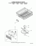 LOWER DISHRACK PARTS Diagram and Parts List for DU930PWWS0  Whirlpool Dishwasher