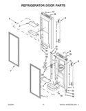 REFRIGERATOR DOOR PARTS Diagram and Parts List for GI0FSAXVB08  Whirlpool Refrigerator
