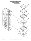 FREEZER LINER PARTS Diagram and Parts List for GSC25C4EYY03  Whirlpool Refrigerator