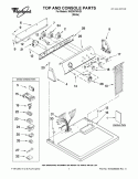 TOP AND CONSOLE PARTS Diagram and Parts List for WGD5790VQ1  Whirlpool Dryer
