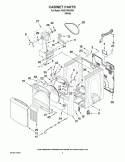 CABINET PARTS Diagram and Parts List for WGD7300XW0  Whirlpool Dryer