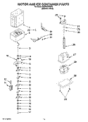 MOTOR AND ICE CONTAINER PARTS Diagram and Parts List for KSSP42QTS00  KitchenAid Refrigerator