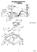 MACHINE BASE PARTS Diagram and Parts List for RAS8333RQ0  Roper Washer