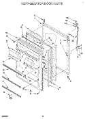 REFRIGERATOR DOOR, LIT/OPTIONAL Diagram and Parts List for 4ET18ZKXAW00  Whirlpool Refrigerator