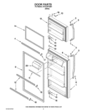 DOOR PARTS Diagram and Parts List for I4TXCGFXQ00  Inglis Refrigerator