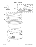 UNIT PARTS Diagram and Parts List for KSC6223SS0  KitchenAid Slow Cooker