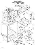 LINER Diagram and Parts List for TT21AKXKQ01  Estate Refrigerator