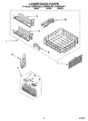LOWER RACK PARTS, OPTIONAL PARTS (NOT INCLUDED) Diagram and Parts List for KUDS01DLWH7  KitchenAid Dishwasher