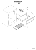 SHELF Diagram and Parts List for EL02CCXLB  Whirlpool Refrigerator