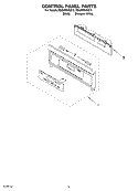 CONTROL PANEL PARTS Diagram and Parts List for RS696PXGQ13  Whirlpool Range