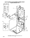 DRYER SUPPORT AND WASHER HARNESS Diagram and Parts List for LT7000XVW0  Whirlpool Washer Dryer Combo