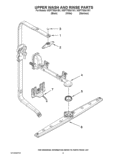 UPPER WASH AND RINSE PARTS Diagram and Parts List for WDF775SAYW1  Whirlpool Dishwasher