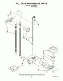 FILL, DRAIN AND OVERFILL PARTS Diagram and Parts List for KUDS40FVPA5  KitchenAid Dishwasher