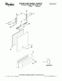 DOOR AND PANEL PARTS Diagram and Parts List for 7GU2300XTVS2  Whirlpool Dishwasher