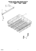 UPPER RACK AND TRACK PARTS Diagram and Parts List for KUDC02IRWH2  KitchenAid Dishwasher